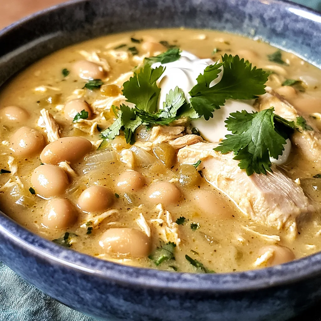 Crockpot Creamy White Chicken Chili