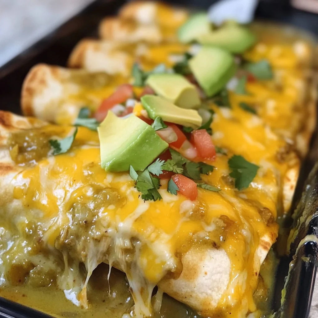 Green Chili Chicken Enchiladas Recipe
