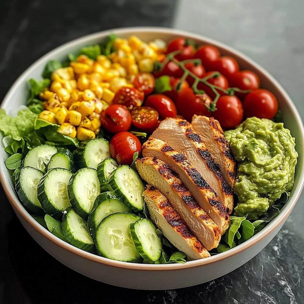 Grilled Chicken Power Bowl with Guac & Veggies