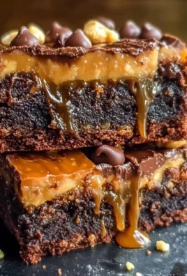 Outrageous Snickers Brownies