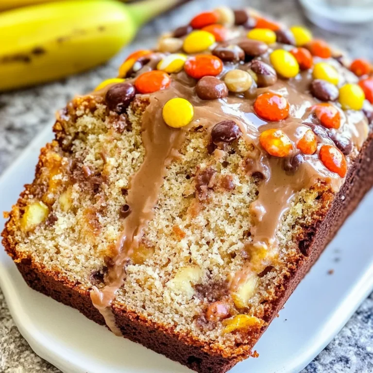 Reese's Pieces Peanut Butter Banana Bread