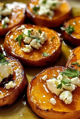Roasted Sweet Potato Rounds with Honey & Feta Bliss