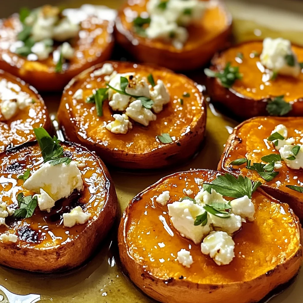 Roasted Sweet Potato Rounds with Honey & Feta Bliss