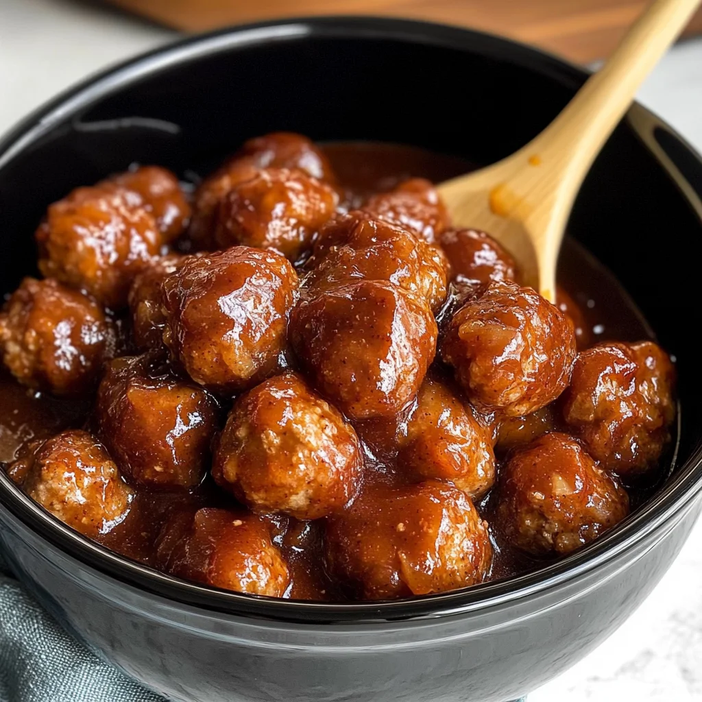 Slow Cooker Apple Butter Meatballs