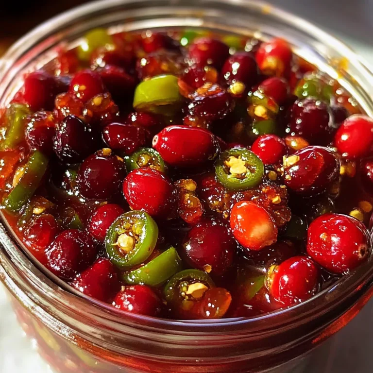 Sweet & Spicy Cranberry Jalapeño Cowboy Candy:1Amazing Treat